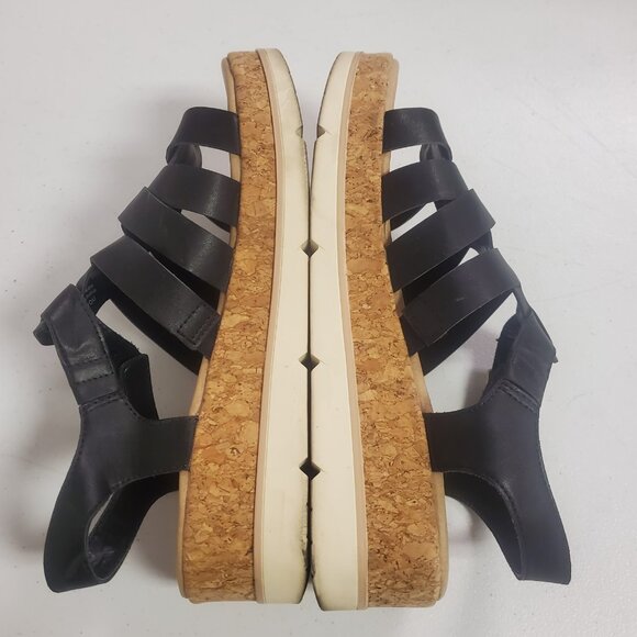 Dr Scholls Womens Only You Strappy Wedge Sandals Size 10 Black Comfort Summer - Picture 5 of 15